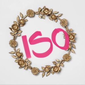 Gold Metal Floral Wreath